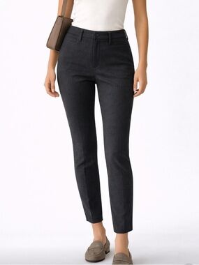 Filippa K Wool Tailored Ankle Trousers Dark Charcoal Gray Large